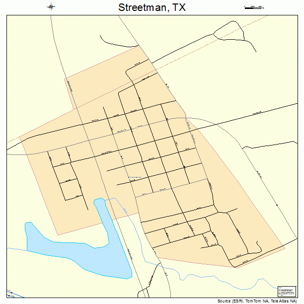 Streetman, TX street map