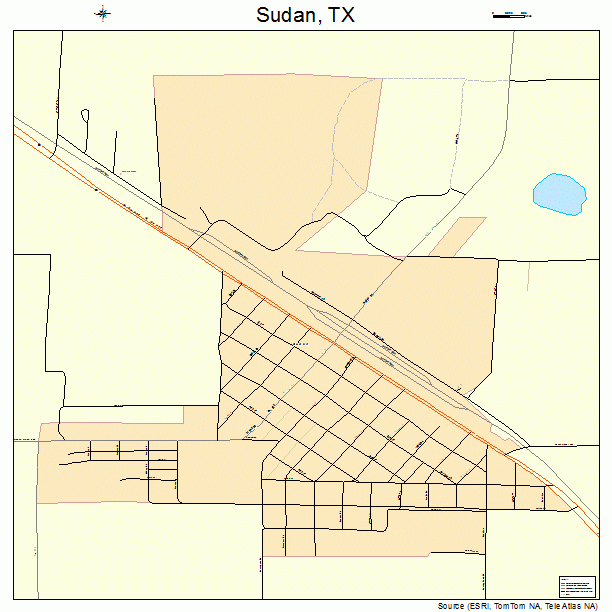 Sudan, TX street map