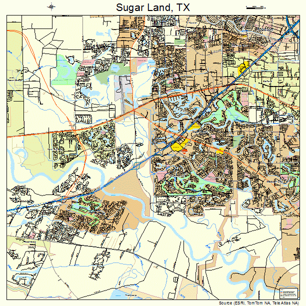 Sugar Land, TX street map