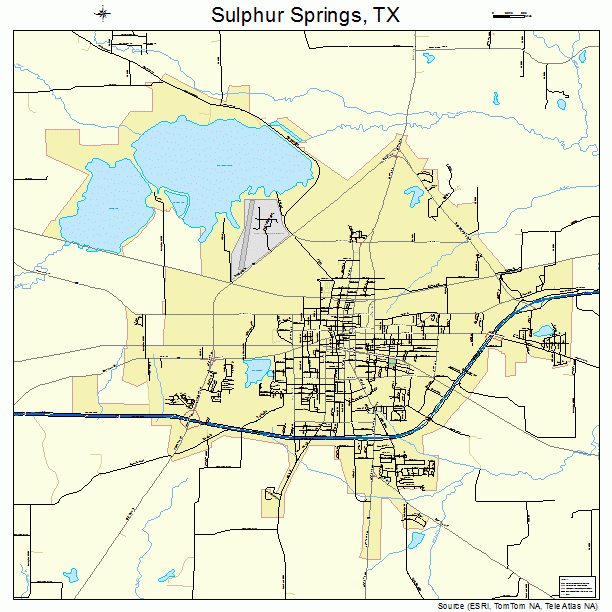 Sulphur Springs, TX street map