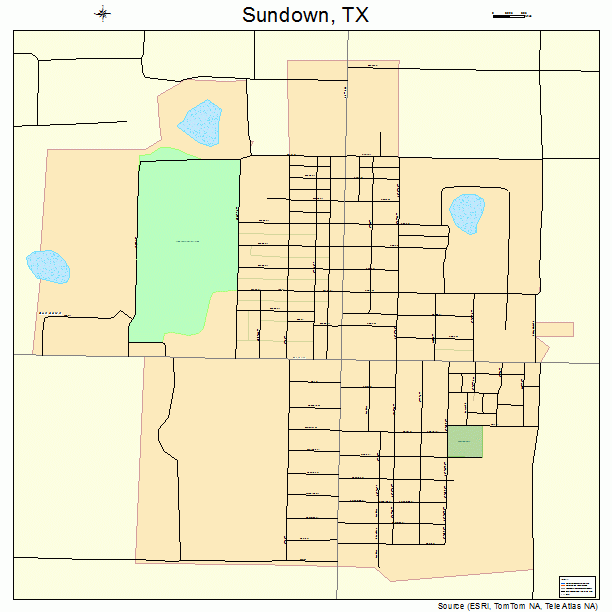 Sundown, TX street map