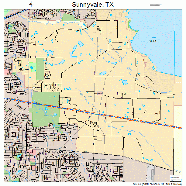 Sunnyvale, TX street map