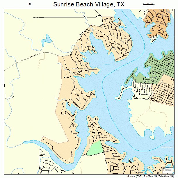 Sunrise Beach Village, TX street map