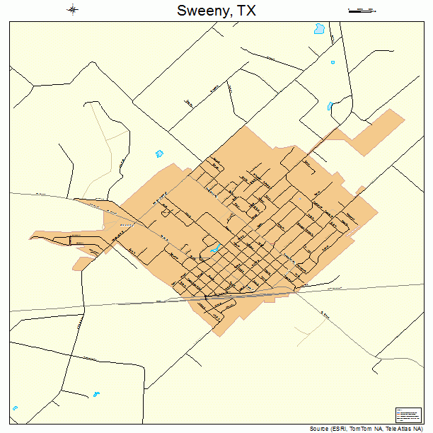 Sweeny, TX street map