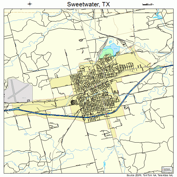 Sweetwater, TX street map