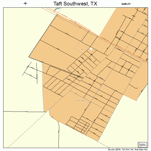 Taft Southwest, TX street map