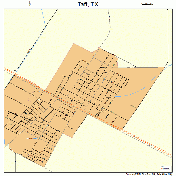 Taft, TX street map