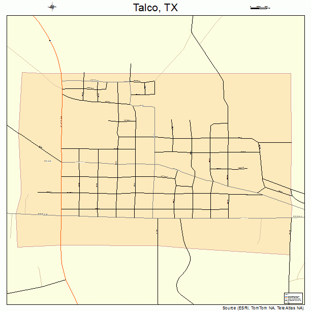 Talco, TX street map