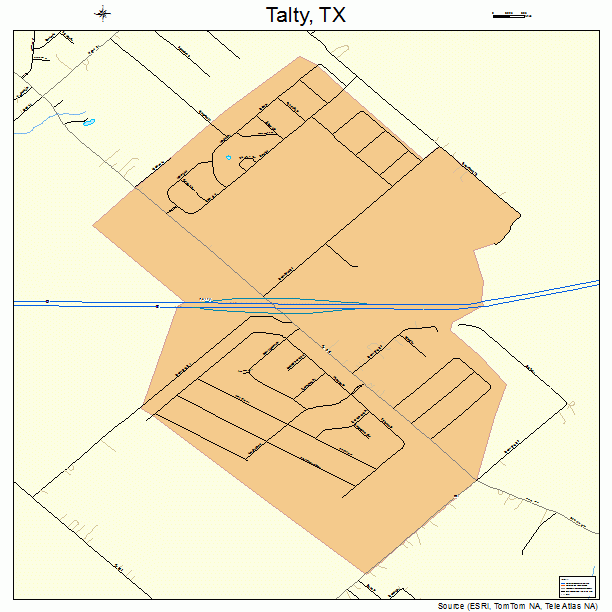 Talty, TX street map