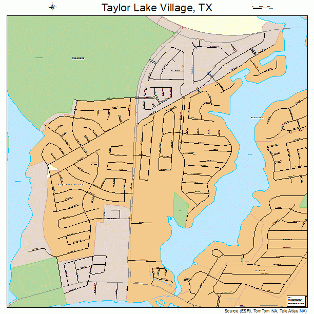 Taylor Lake Village, TX street map