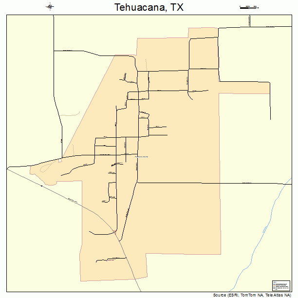 Tehuacana, TX street map