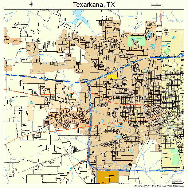 Texarkana, TX street map