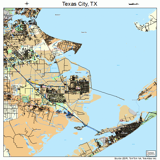 Texas City, TX street map