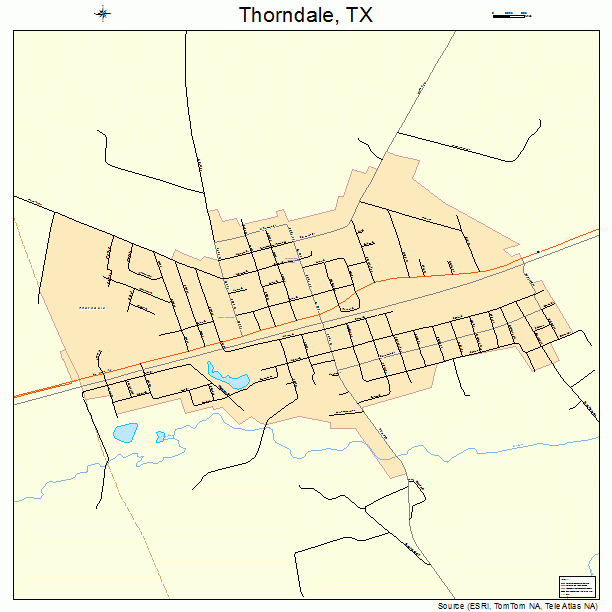 Thorndale, TX street map