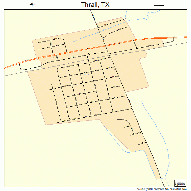 Thrall, TX street map