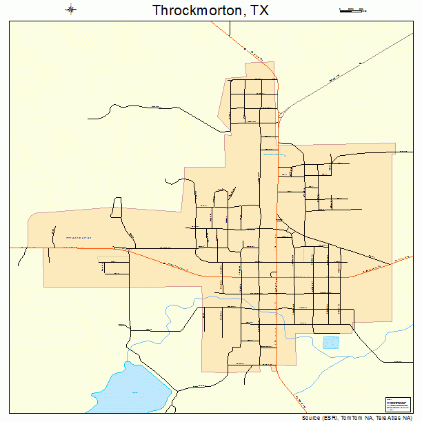 Throckmorton, TX street map