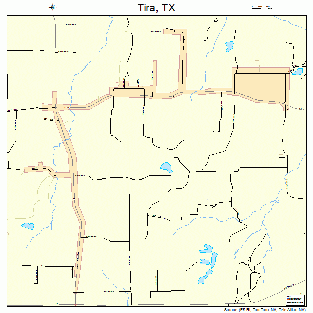 Tira, TX street map