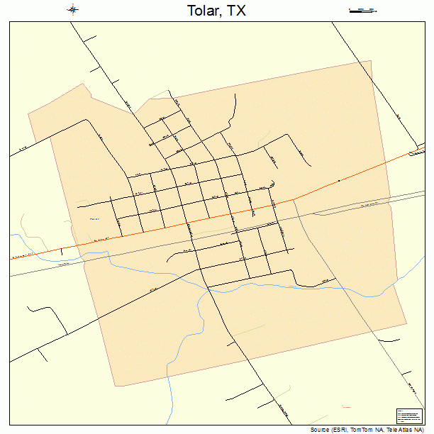 Tolar, TX street map