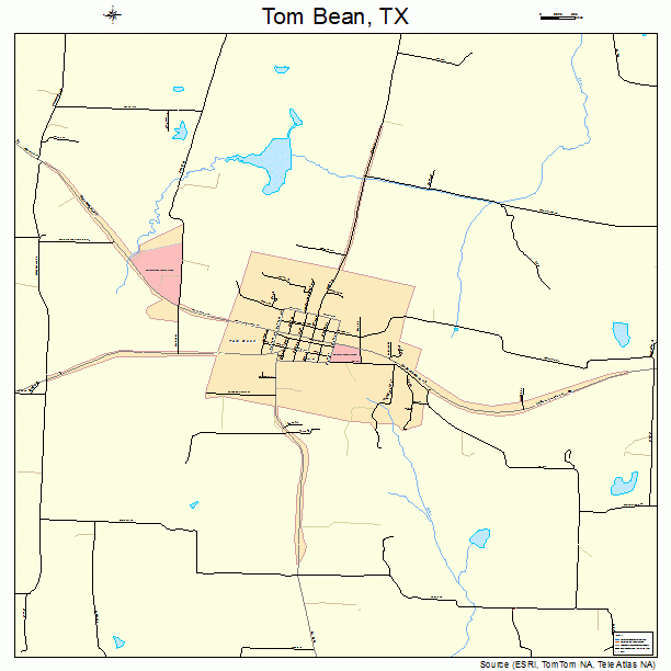 Tom Bean, TX street map
