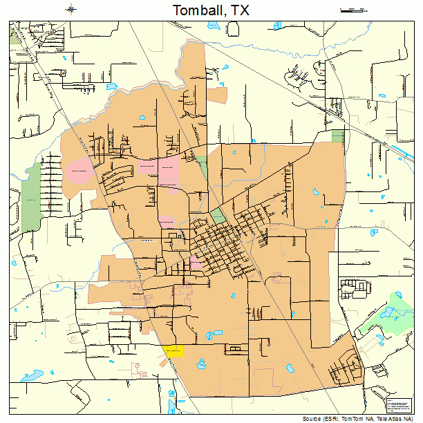 Tomball, TX street map