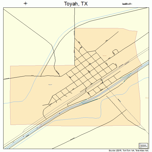 Toyah, TX street map