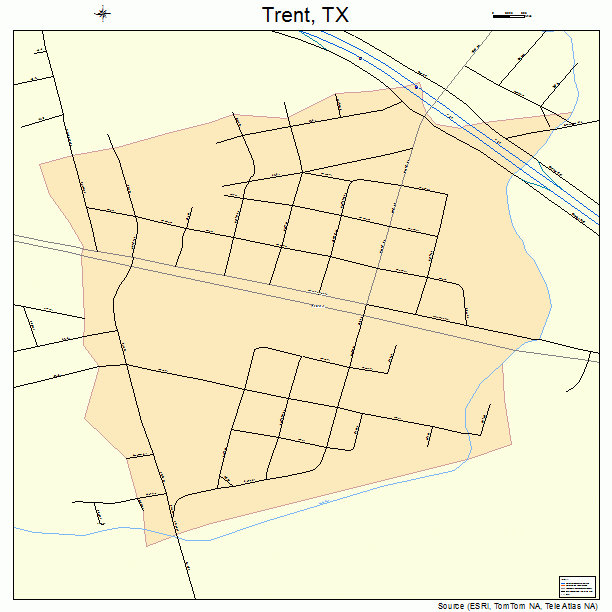 Trent, TX street map