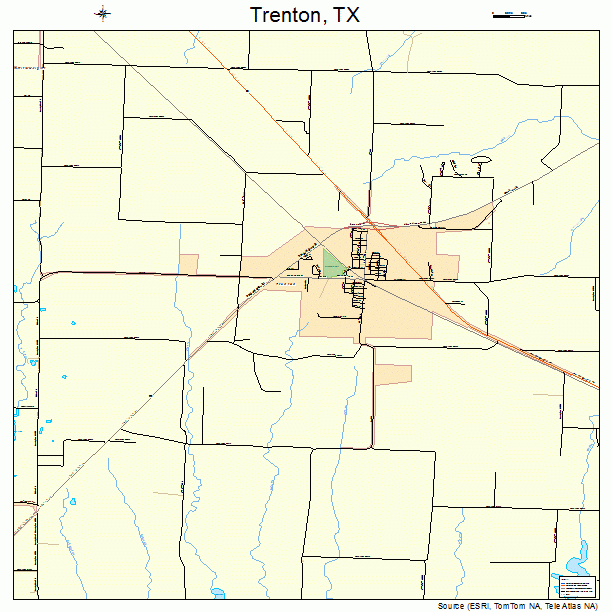 Trenton, TX street map