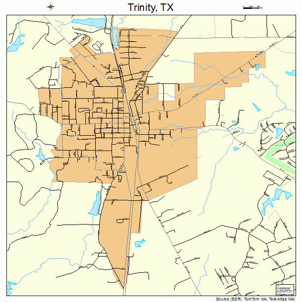 Trinity, TX street map