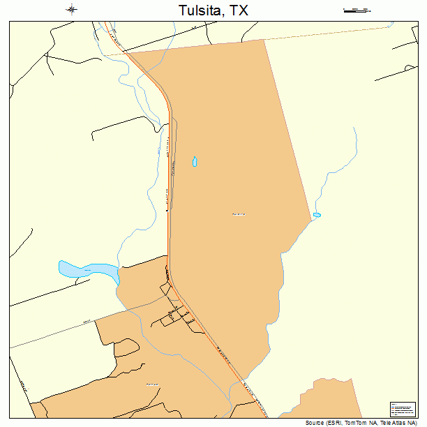 Tulsita, TX street map