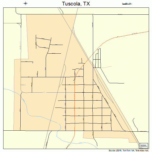 Tuscola, TX street map