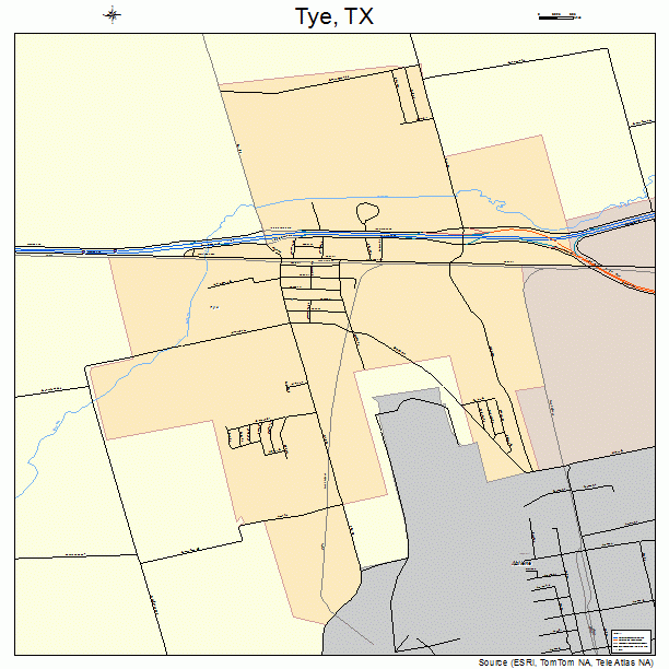 Tye, TX street map