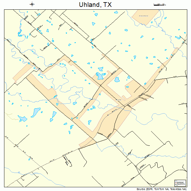 Uhland, TX street map