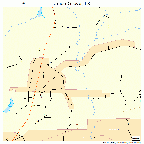 Union Grove, TX street map