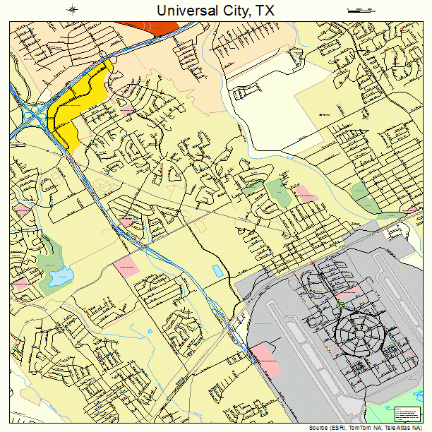 Universal City, TX street map