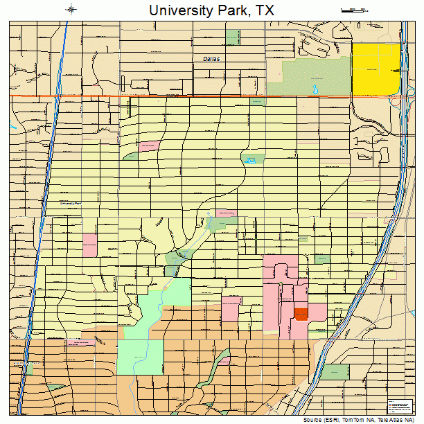 University Park, TX street map
