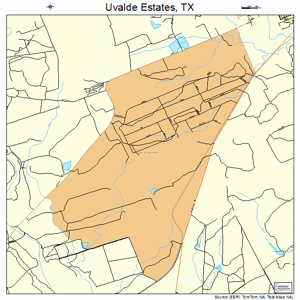 Uvalde Estates, TX street map