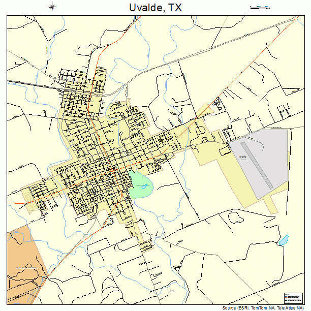 Uvalde, TX street map