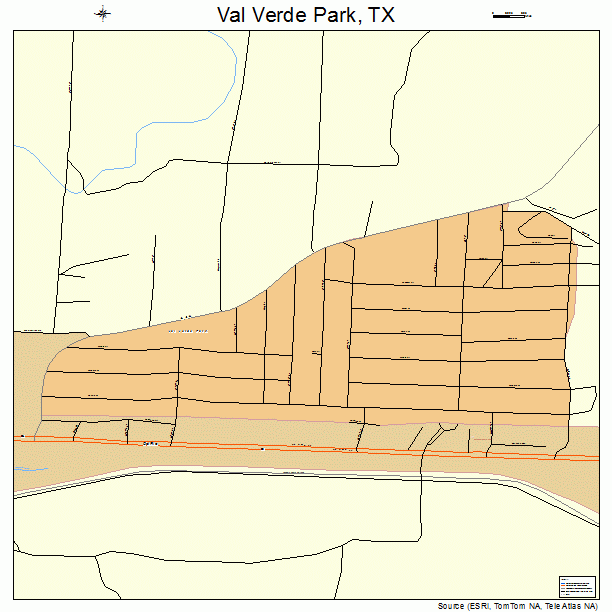 Val Verde Park, TX street map