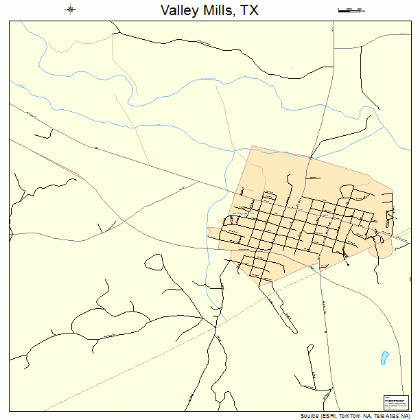 Valley Mills, TX street map