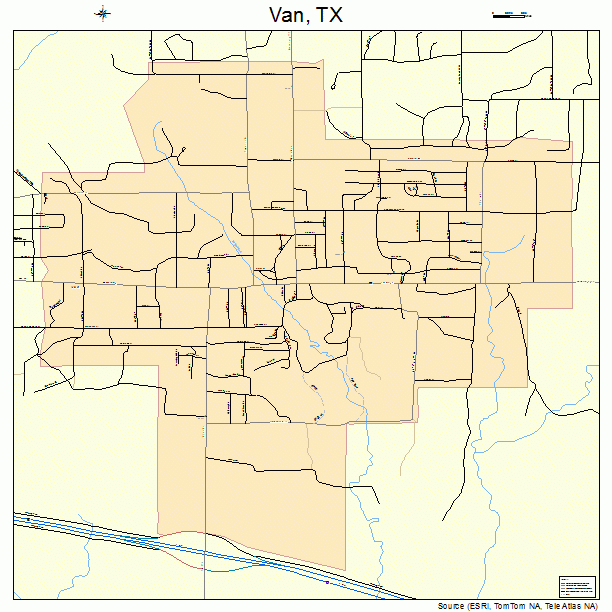 Van, TX street map