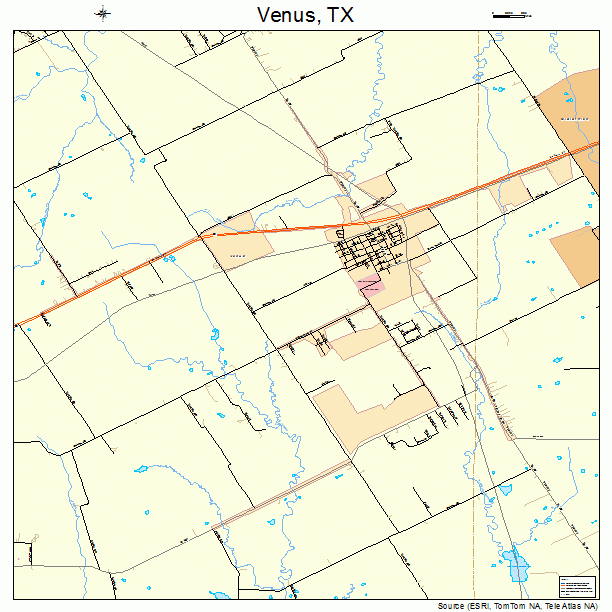 Venus, TX street map