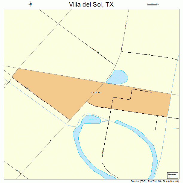 Villa del Sol, TX street map