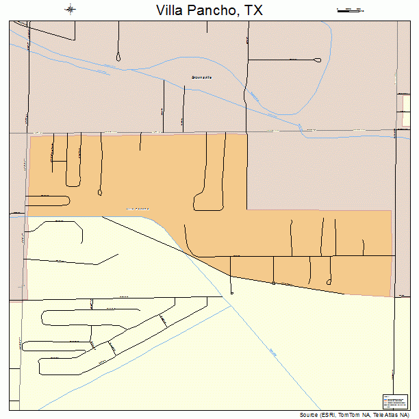 Villa Pancho, TX street map