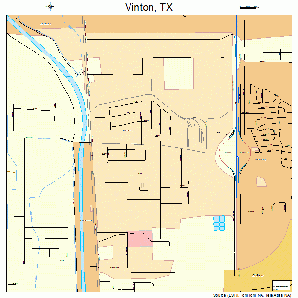 Vinton, TX street map