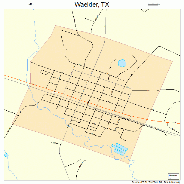 Waelder, TX street map