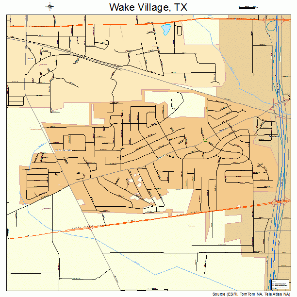 Wake Village, TX street map