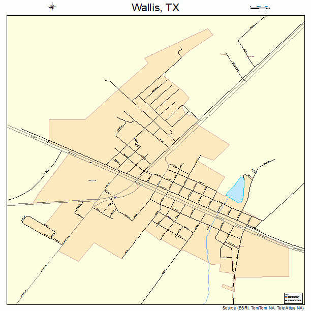 Wallis, TX street map