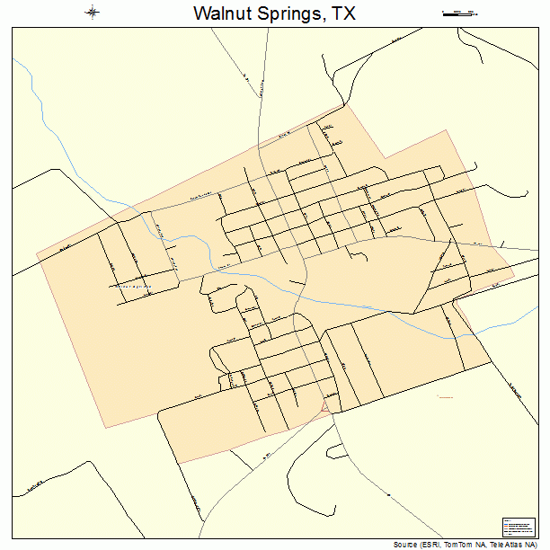 Walnut Springs, TX street map
