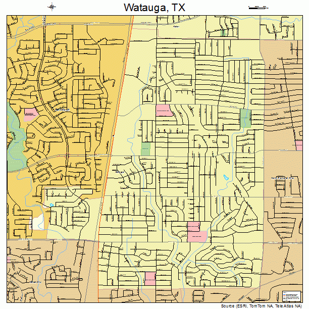 Watauga, TX street map