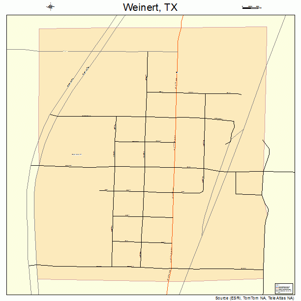 Weinert, TX street map